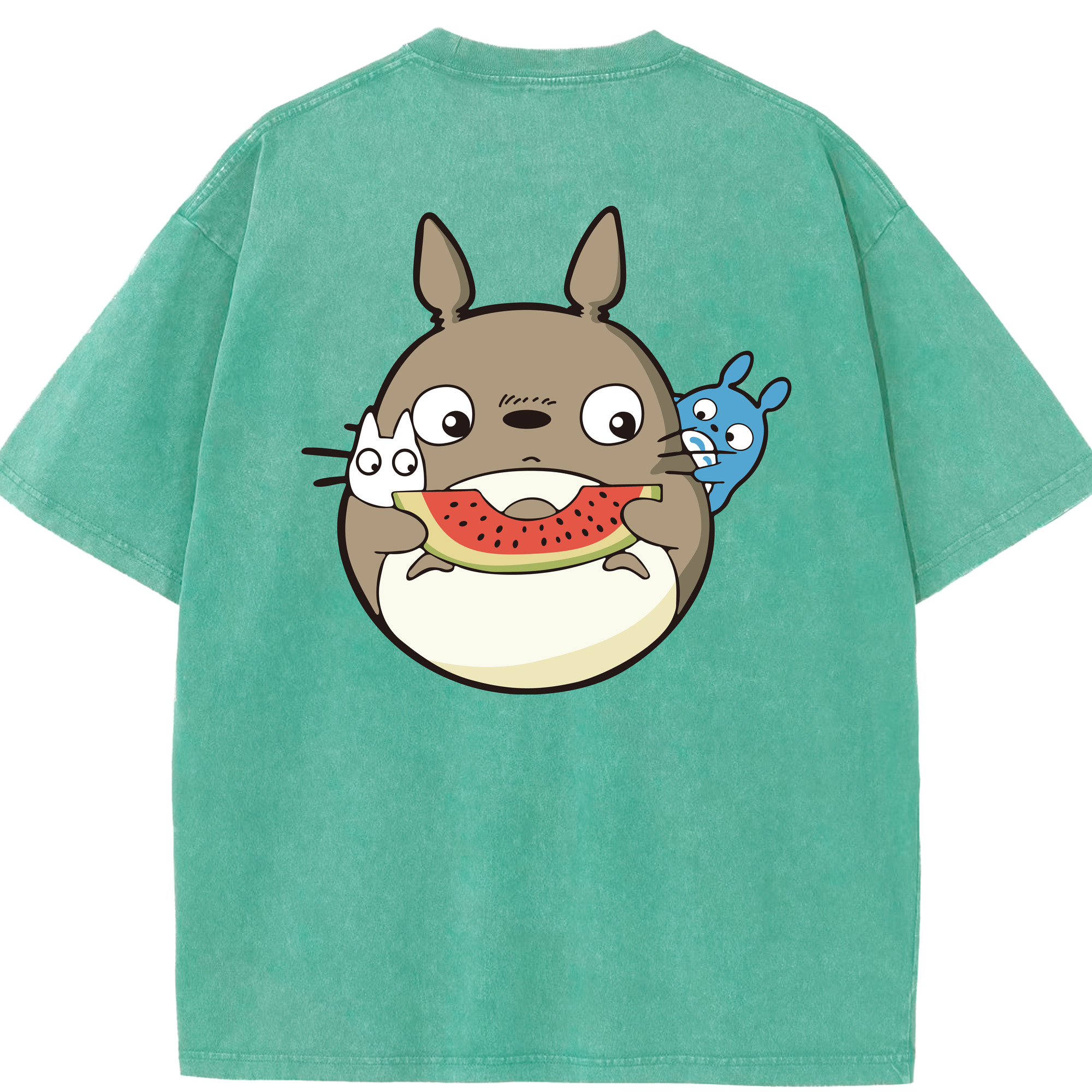 （画像用） となりのトトロ 草壁メイ 草壁サツキ My Neighbor Totoro Satsuki Kusakabe Mei Kusakabe 綿100% ヴィンテージ風 半袖Tシャツ（背面プリント）